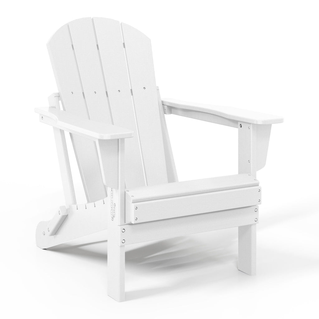 Sedia Adirondack pieghevole per esterni e patio, resistente allo sbiadimento e a tutte le condizioni atmosferiche, Polytrends Laguna