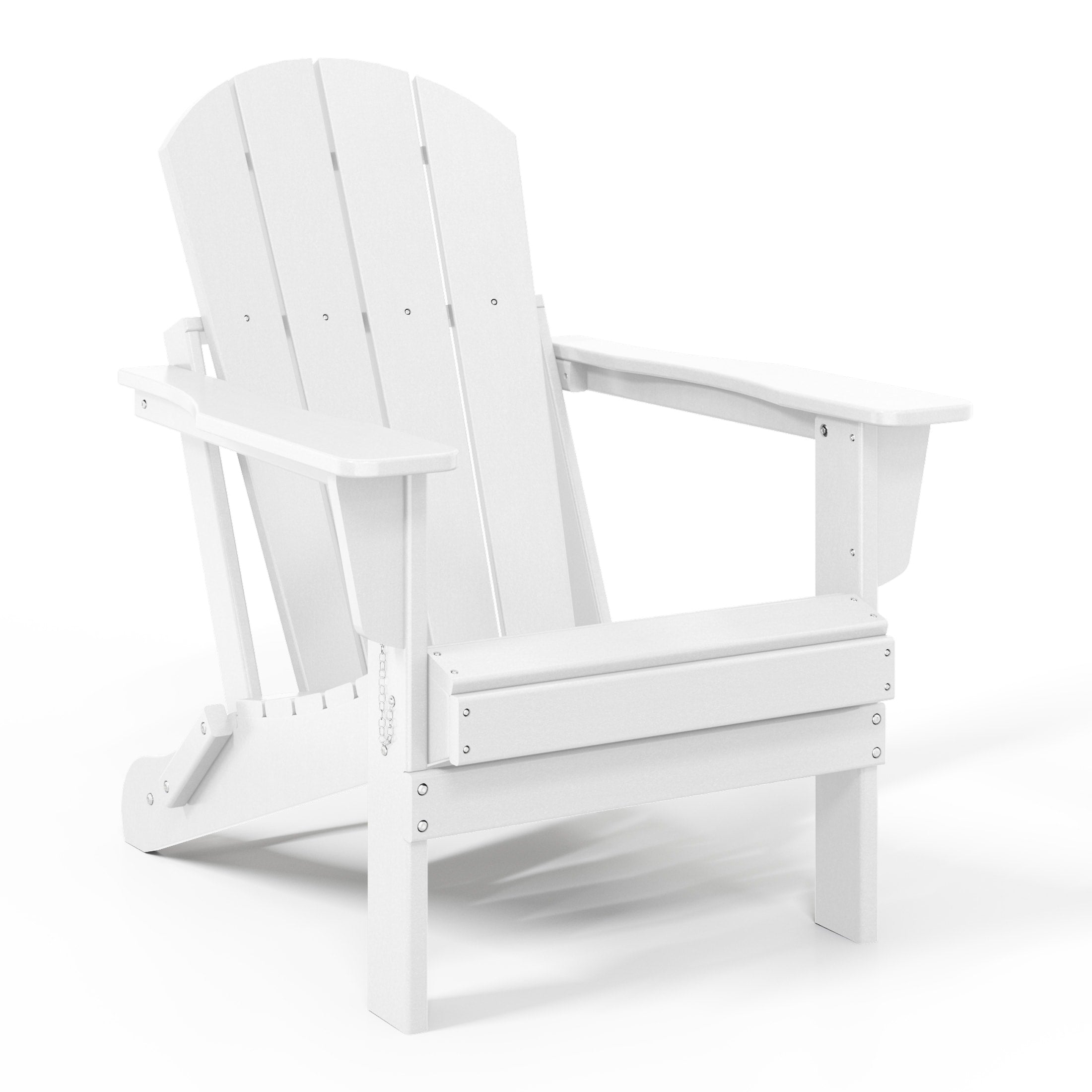 Sedia Adirondack pieghevole per esterni e patio, resistente allo sbiadimento e a tutte le condizioni atmosferiche, Polytrends Laguna