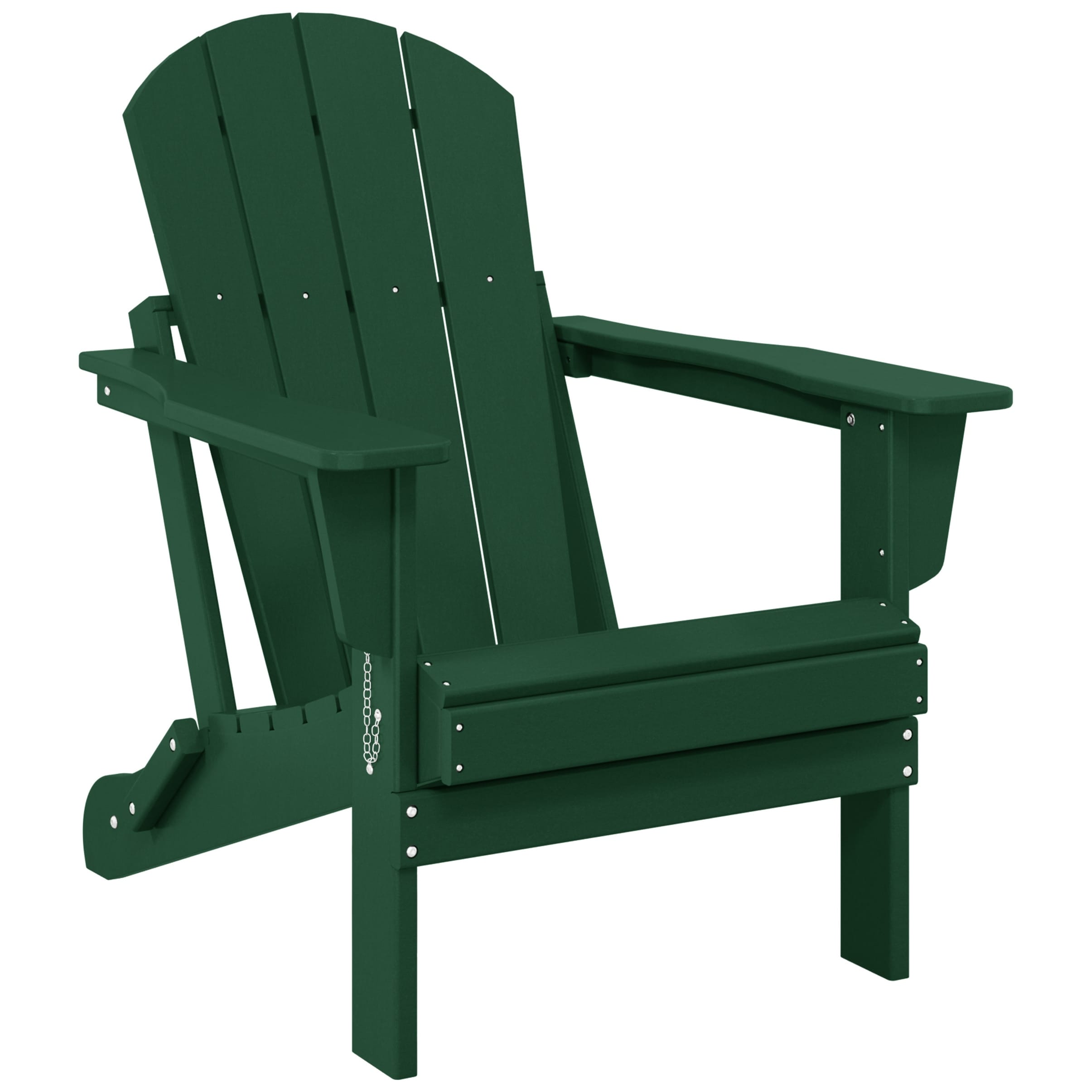 Sedia Adirondack pieghevole per esterni e patio, resistente allo sbiadimento e a tutte le condizioni atmosferiche, Polytrends Laguna