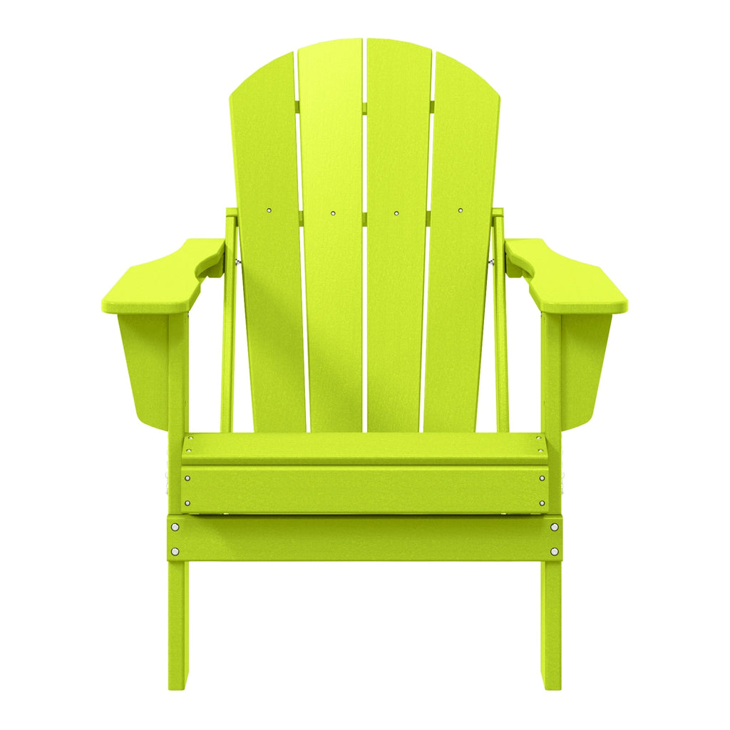 Sedia Adirondack pieghevole per esterni e patio, resistente allo sbiadimento e a tutte le condizioni atmosferiche, Polytrends Laguna