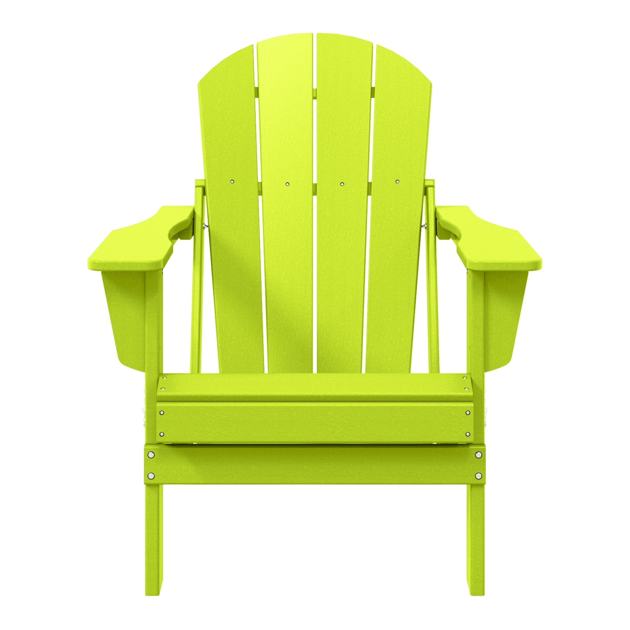 Sedia Adirondack pieghevole per esterni e patio, resistente allo sbiadimento e a tutte le condizioni atmosferiche, Polytrends Laguna