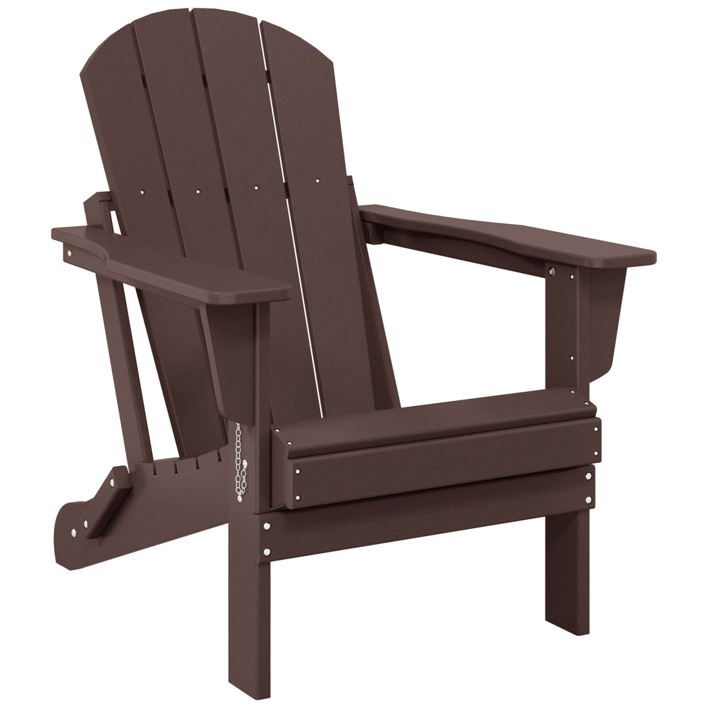 Sedia Adirondack pieghevole per esterni e patio, resistente allo sbiadimento e a tutte le condizioni atmosferiche, Polytrends Laguna