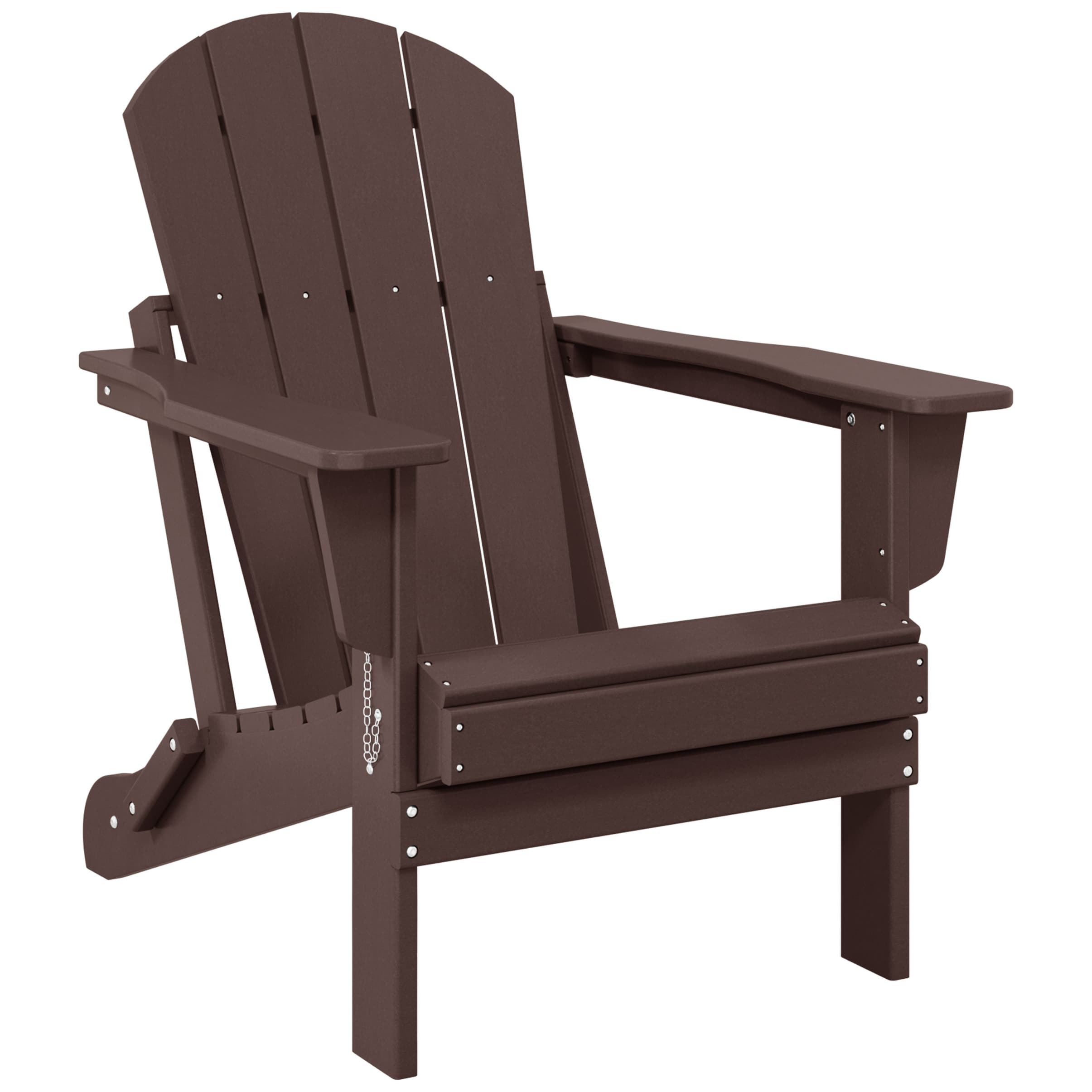 Sedia Adirondack pieghevole per esterni e patio, resistente allo sbiadimento e a tutte le condizioni atmosferiche, Polytrends Laguna