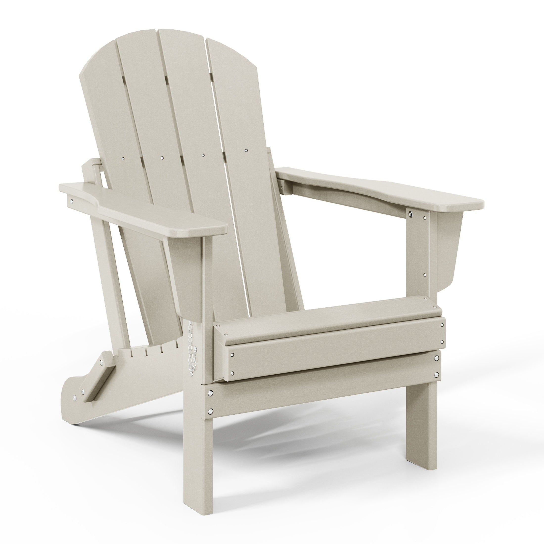 Sedia Adirondack pieghevole per esterni e patio, resistente allo sbiadimento e a tutte le condizioni atmosferiche, Polytrends Laguna