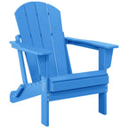 Sedia Adirondack pieghevole per esterni e patio, resistente allo sbiadimento e a tutte le condizioni atmosferiche, Polytrends Laguna