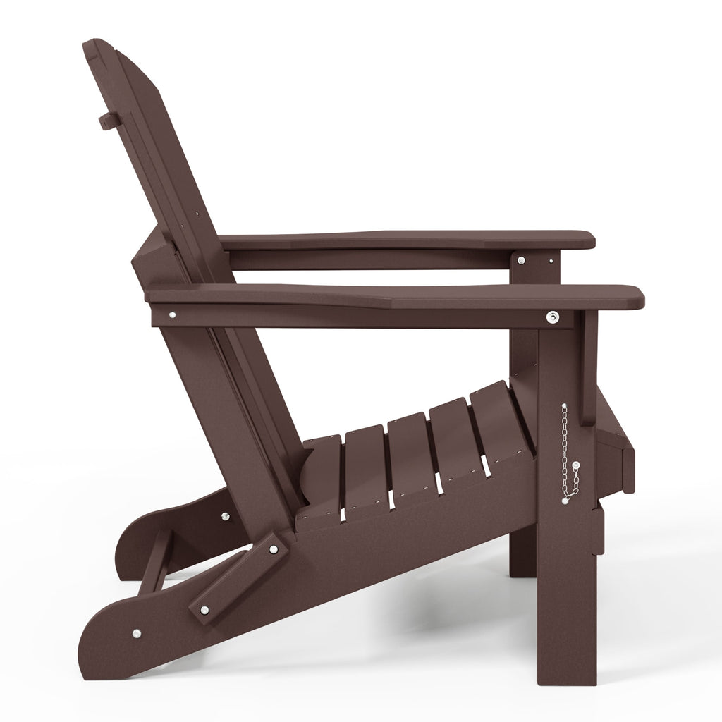 Sedia Adirondack pieghevole per esterni e patio, resistente allo sbiadimento e a tutte le condizioni atmosferiche, Polytrends Laguna