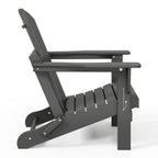 Sedia Adirondack pieghevole per esterni e patio, resistente allo sbiadimento e a tutte le condizioni atmosferiche, Polytrends Laguna