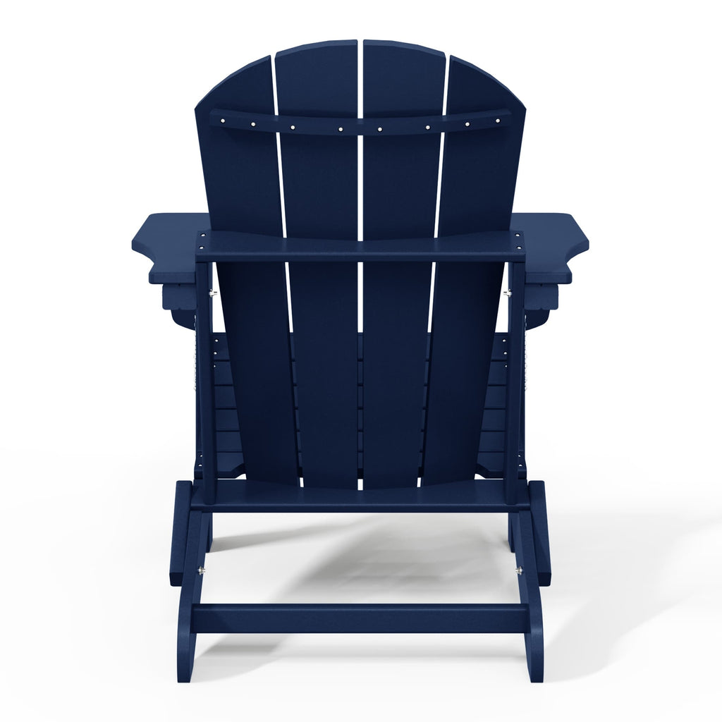 Sedia Adirondack pieghevole per esterni e patio, resistente allo sbiadimento e a tutte le condizioni atmosferiche, Polytrends Laguna