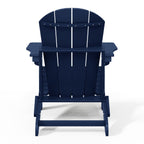 Sedia Adirondack pieghevole per esterni e patio, resistente allo sbiadimento e a tutte le condizioni atmosferiche, Polytrends Laguna
