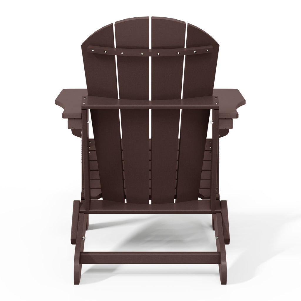 Sedia Adirondack pieghevole per esterni e patio, resistente allo sbiadimento e a tutte le condizioni atmosferiche, Polytrends Laguna