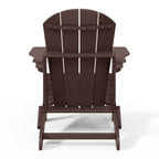 Sedia Adirondack pieghevole per esterni e patio, resistente allo sbiadimento e a tutte le condizioni atmosferiche, Polytrends Laguna