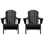 Sedie Adirondack pieghevoli per esterni e patio, resistenti alle intemperie, Polytrends Laguna (set da 2)