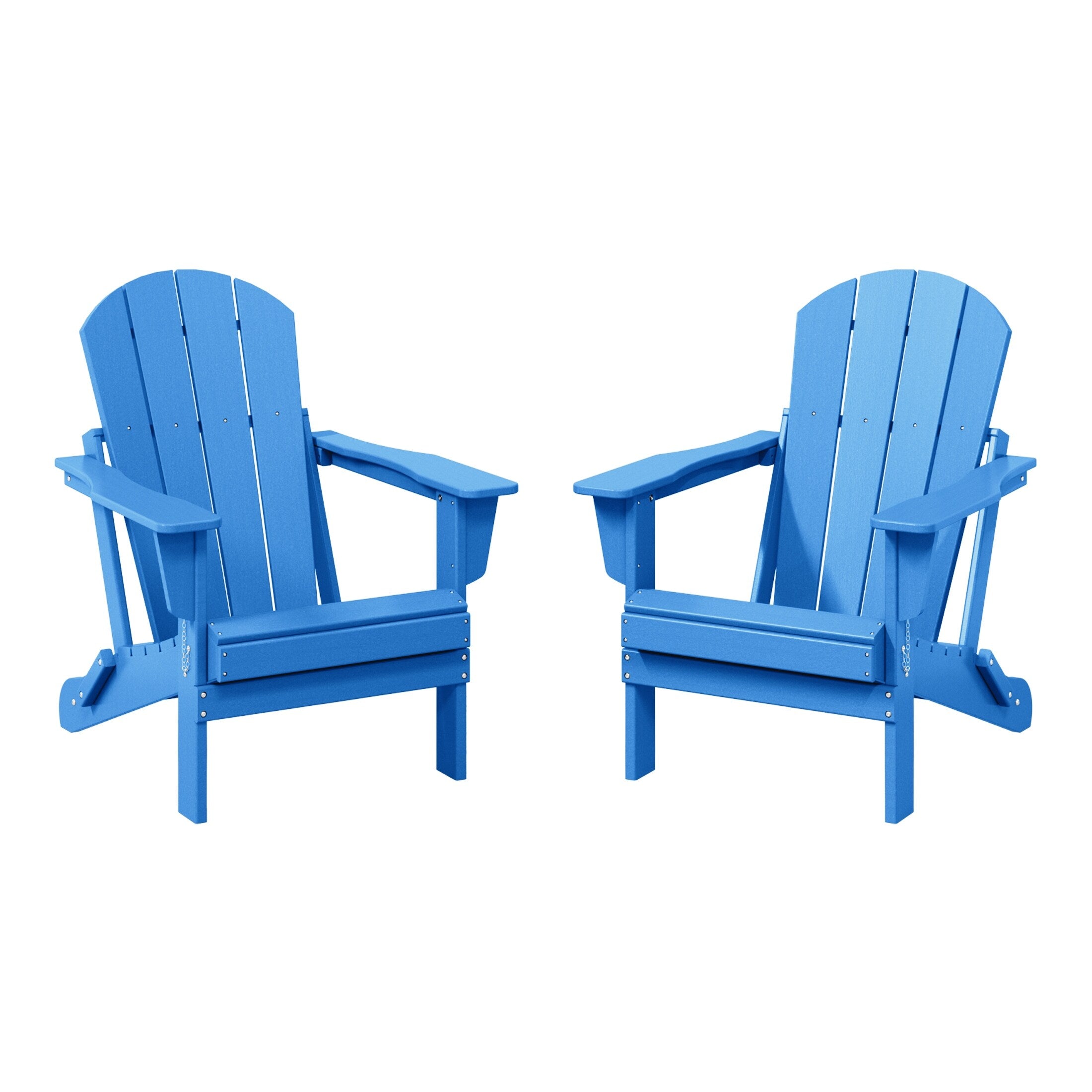 Sedie Adirondack pieghevoli per esterni e patio, resistenti alle intemperie, Polytrends Laguna (set da 2)