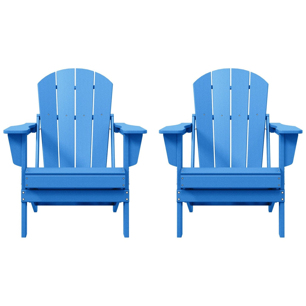Sedie Adirondack pieghevoli per esterni e patio, resistenti alle intemperie, Polytrends Laguna (set da 2)