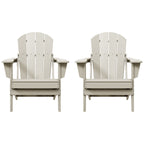 Sedie Adirondack pieghevoli per esterni e patio, resistenti alle intemperie, Polytrends Laguna (set da 2)