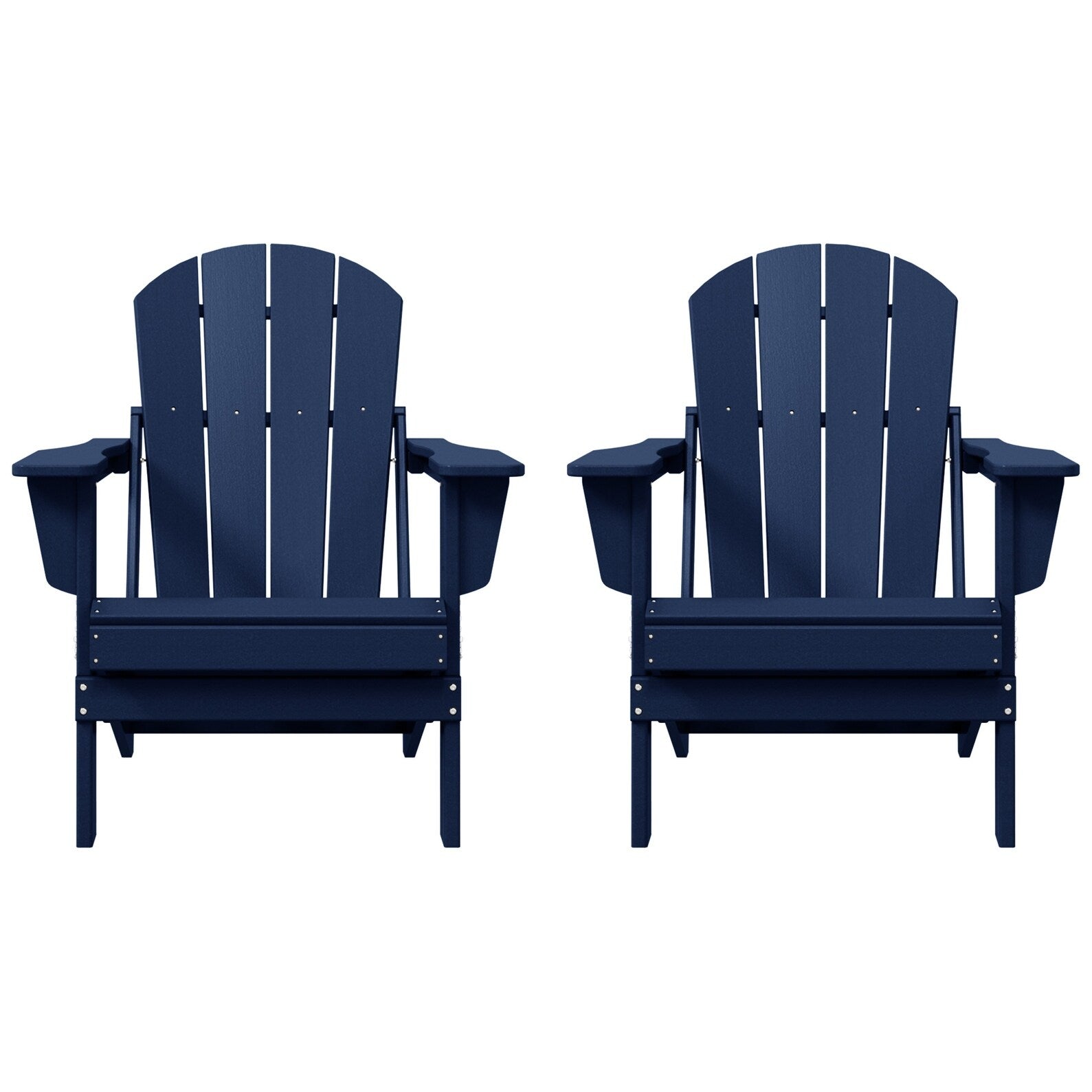 Sedie Adirondack pieghevoli per esterni e patio, resistenti alle intemperie, Polytrends Laguna (set da 2)