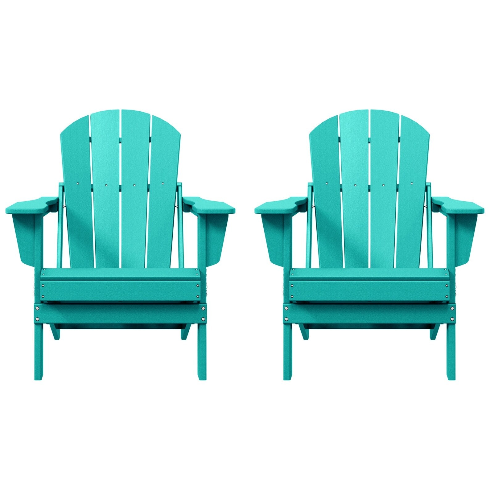 Sedie Adirondack pieghevoli per esterni e patio, resistenti alle intemperie, Polytrends Laguna (set da 2)