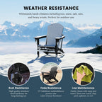 Sedie Adirondack pieghevoli per esterni e patio, resistenti alle intemperie, Polytrends Laguna (set da 4)