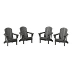Sedie Adirondack pieghevoli per esterni e patio, resistenti alle intemperie, Polytrends Laguna (set da 4)