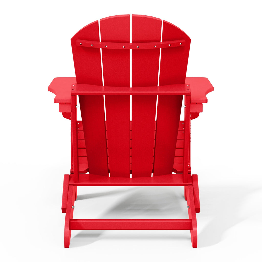 Sedie Adirondack pieghevoli per esterni e patio, resistenti alle intemperie, Polytrends Laguna (set da 4)
