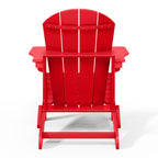 Sedie Adirondack pieghevoli per esterni e patio, resistenti alle intemperie, Polytrends Laguna (set da 4)