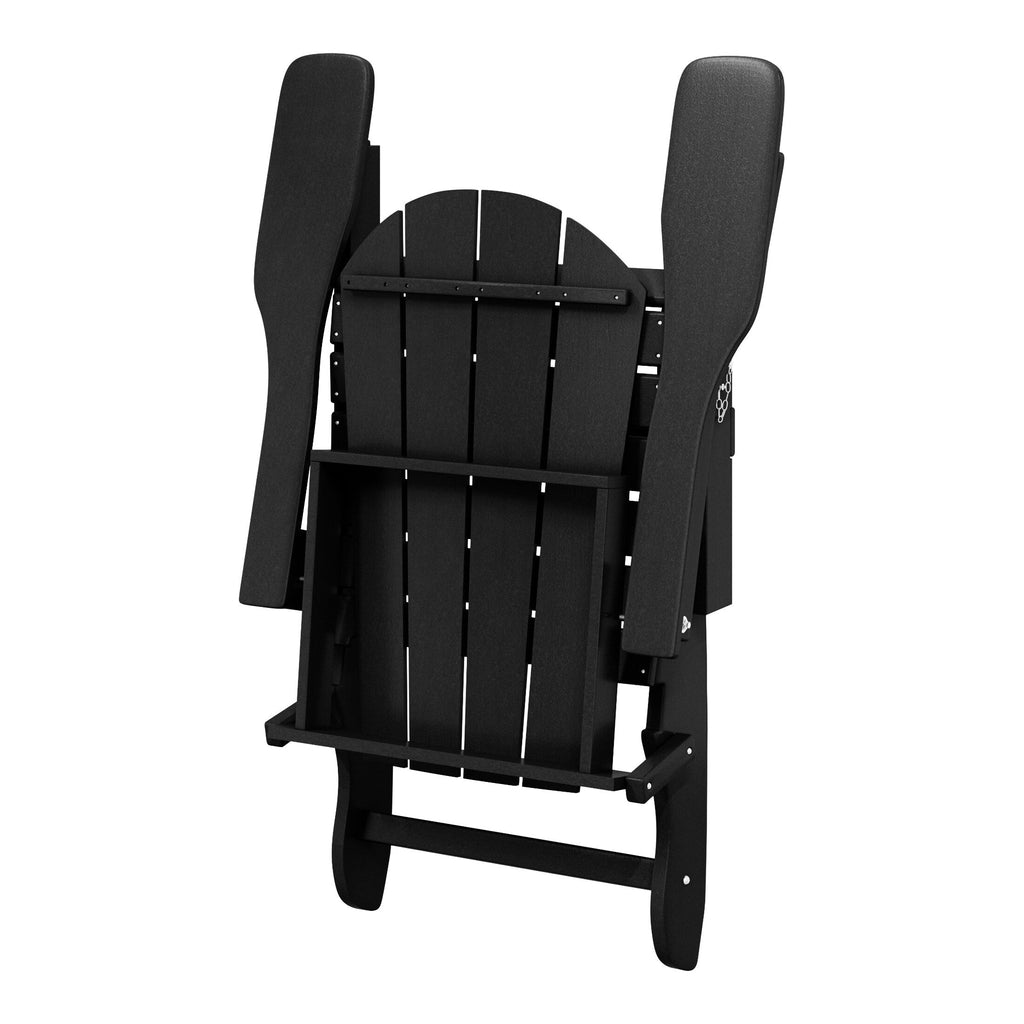 Sedie Adirondack pieghevoli per esterni e patio, resistenti alle intemperie, Polytrends Laguna (set da 4)