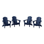 Sedie Adirondack pieghevoli per esterni e patio, resistenti alle intemperie, Polytrends Laguna (set da 4)