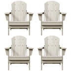 Sedie Adirondack pieghevoli per esterni e patio, resistenti alle intemperie, Polytrends Laguna (set da 4)