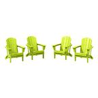 Sedie Adirondack pieghevoli per esterni e patio, resistenti alle intemperie, Polytrends Laguna (set da 4)