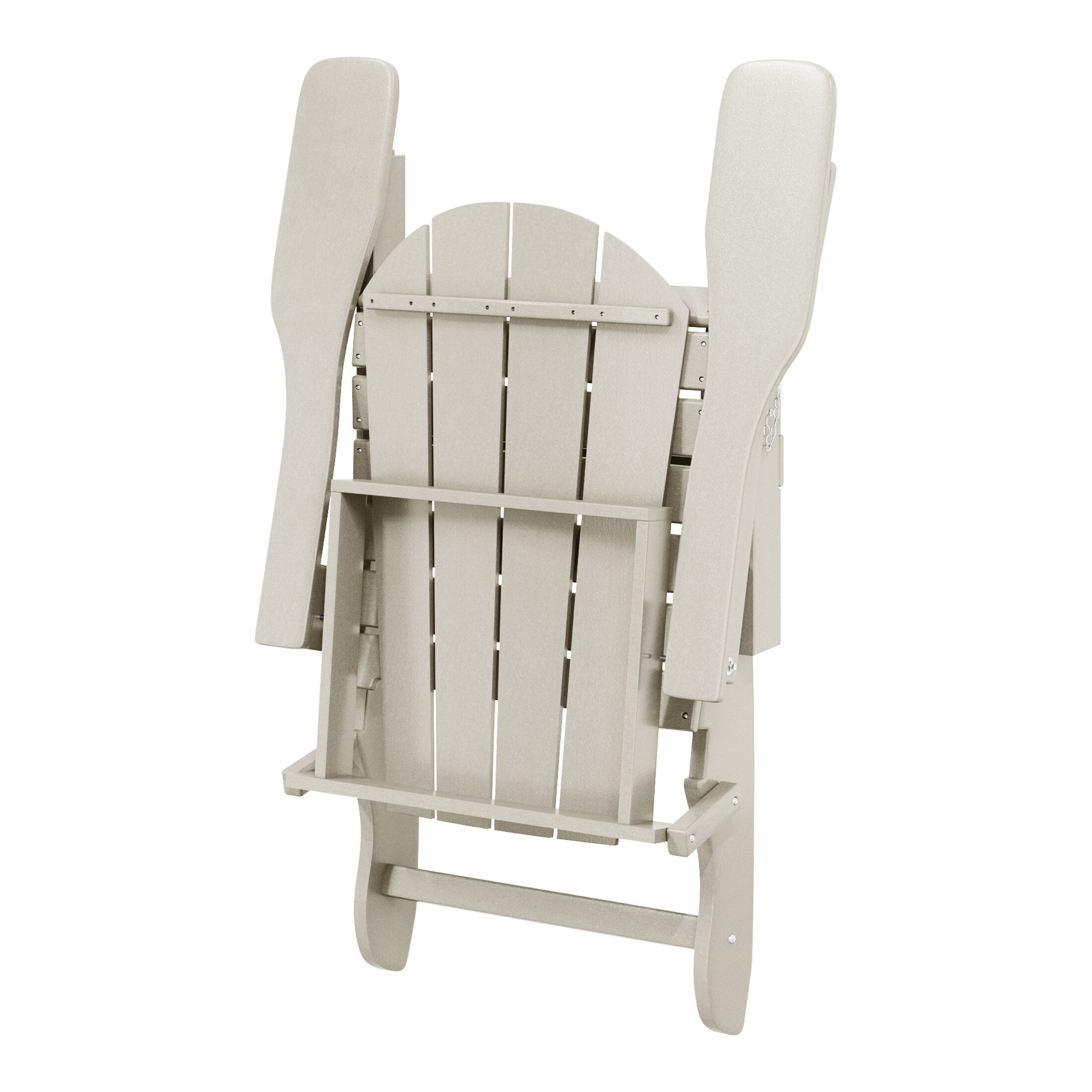 Sedie Adirondack pieghevoli per esterni e patio, resistenti alle intemperie, Polytrends Laguna (set da 4)