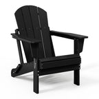Sedie Adirondack pieghevoli per esterni e patio, resistenti alle intemperie, Polytrends Laguna (set da 4)