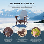 Sedie Adirondack pieghevoli per esterni e patio, resistenti alle intemperie, Polytrends Laguna (set da 4)