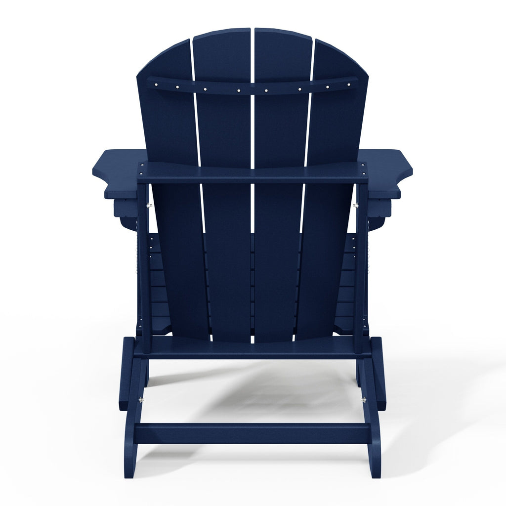 Sedie Adirondack pieghevoli per esterni e patio, resistenti alle intemperie, Polytrends Laguna (set da 4)