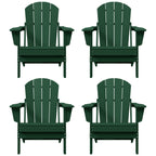 Sedie Adirondack pieghevoli per esterni e patio, resistenti alle intemperie, Polytrends Laguna (set da 4)