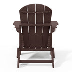 Sedie Adirondack pieghevoli per esterni e patio, resistenti alle intemperie, Polytrends Laguna (set da 4)