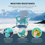 Sedie Adirondack pieghevoli per esterni e patio, resistenti alle intemperie, Polytrends Laguna (set da 4)