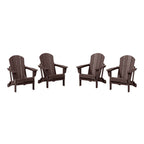 Sedie Adirondack pieghevoli per esterni e patio, resistenti alle intemperie, Polytrends Laguna (set da 4)
