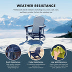 Sedie Adirondack pieghevoli per esterni e patio, resistenti alle intemperie, Polytrends Laguna (set da 4)