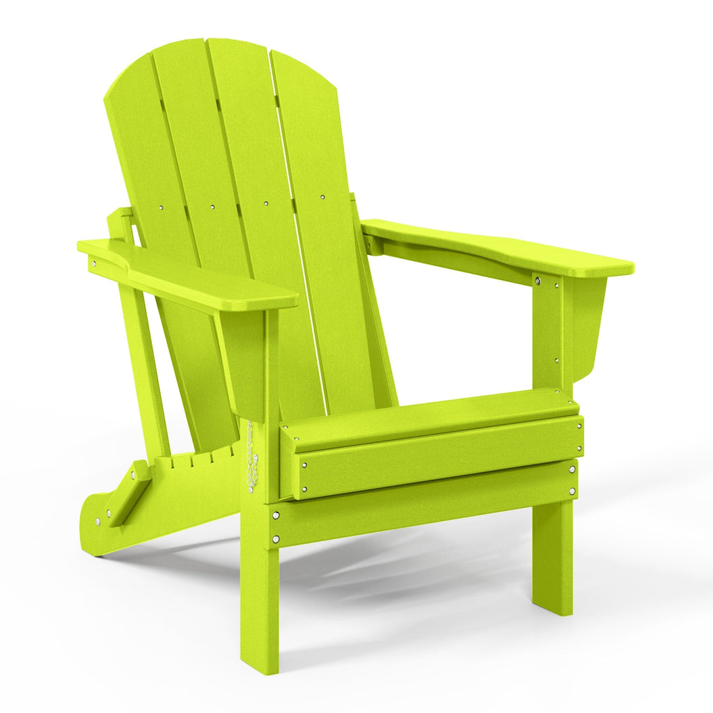 Sedie Adirondack pieghevoli per esterni e patio, resistenti alle intemperie, Polytrends Laguna (set da 4)