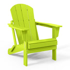 Sedie Adirondack pieghevoli per esterni e patio, resistenti alle intemperie, Polytrends Laguna (set da 4)
