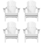 Sedie Adirondack pieghevoli per esterni e patio, resistenti alle intemperie, Polytrends Laguna (set da 4)