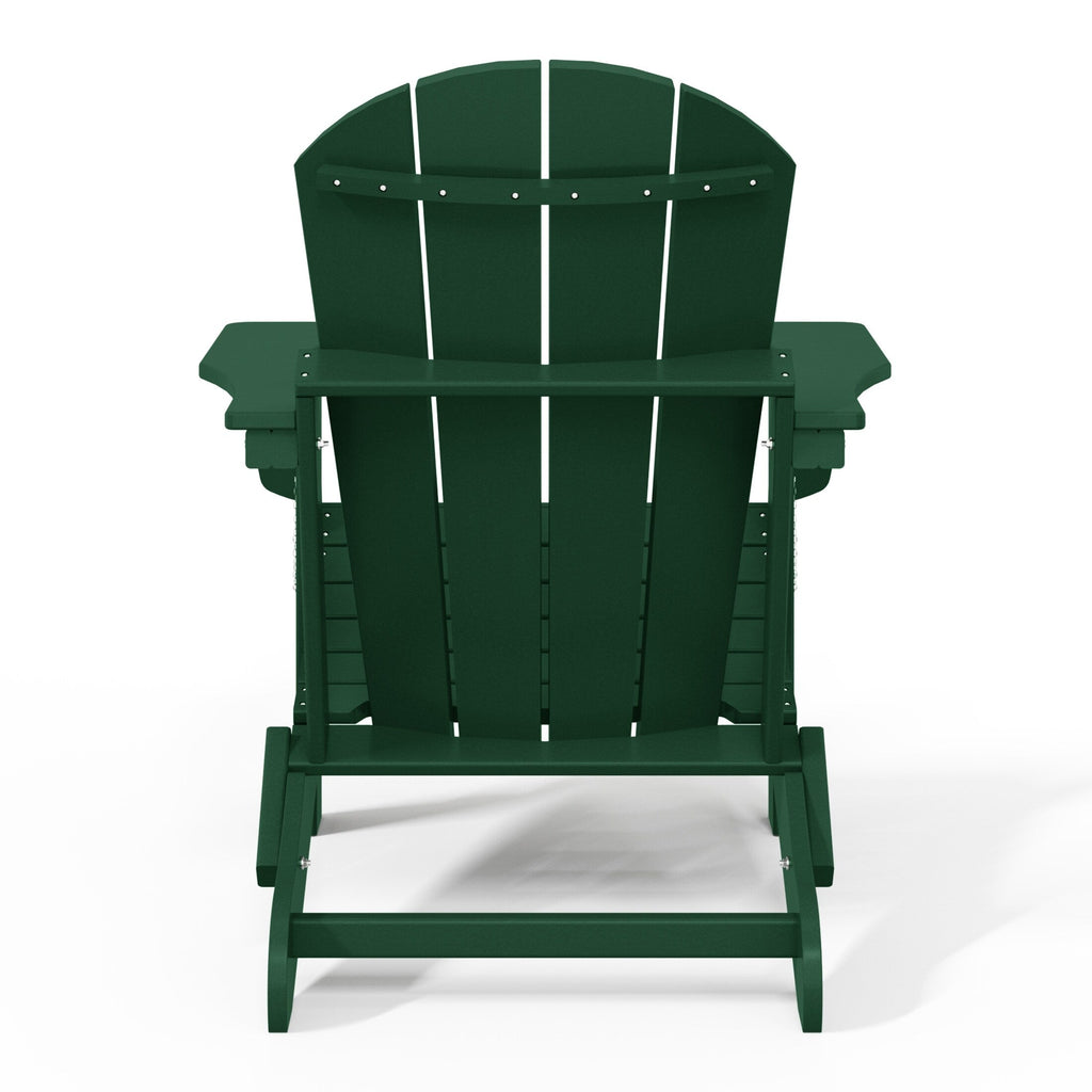 Sedie Adirondack pieghevoli per esterni e patio, resistenti alle intemperie, Polytrends Laguna (set da 4)