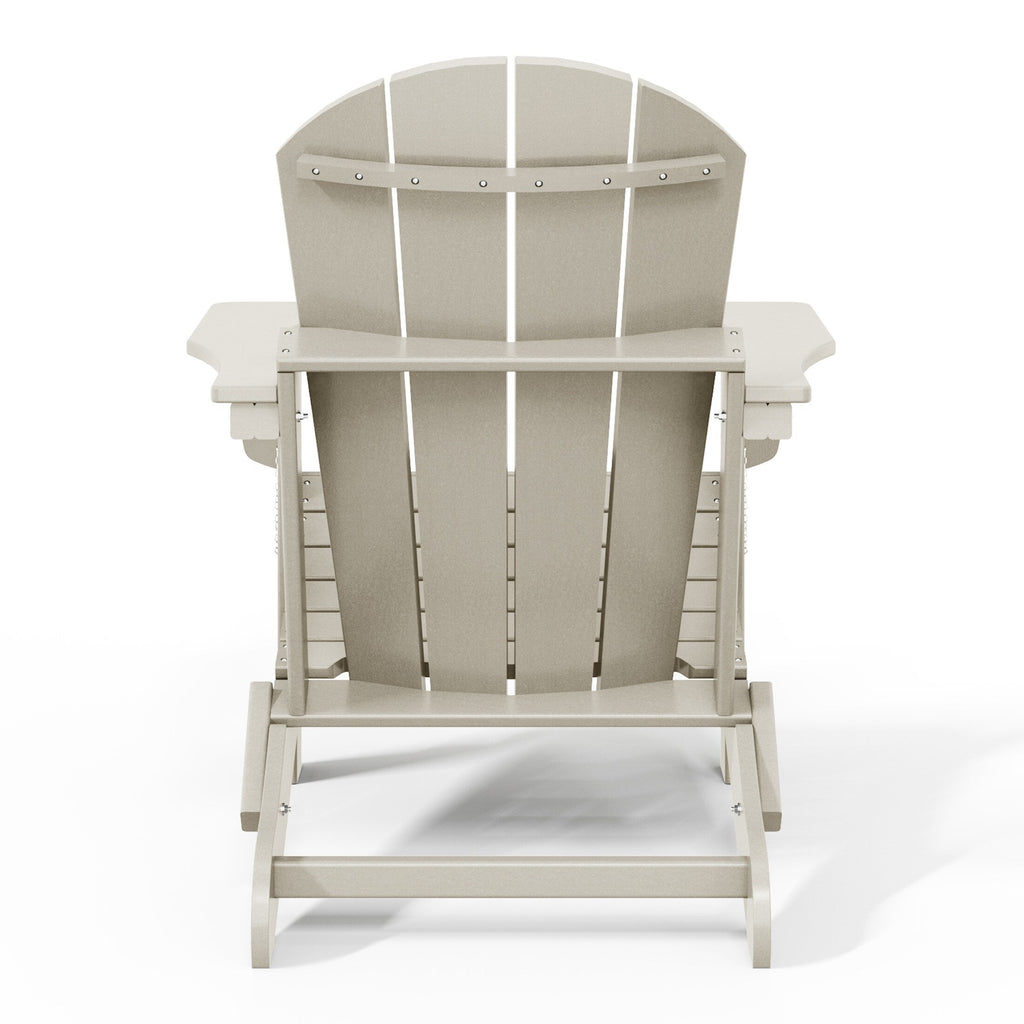 Sedie Adirondack pieghevoli per esterni e patio, resistenti alle intemperie, Polytrends Laguna (set da 4)