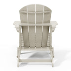 Sedie Adirondack pieghevoli per esterni e patio, resistenti alle intemperie, Polytrends Laguna (set da 4)