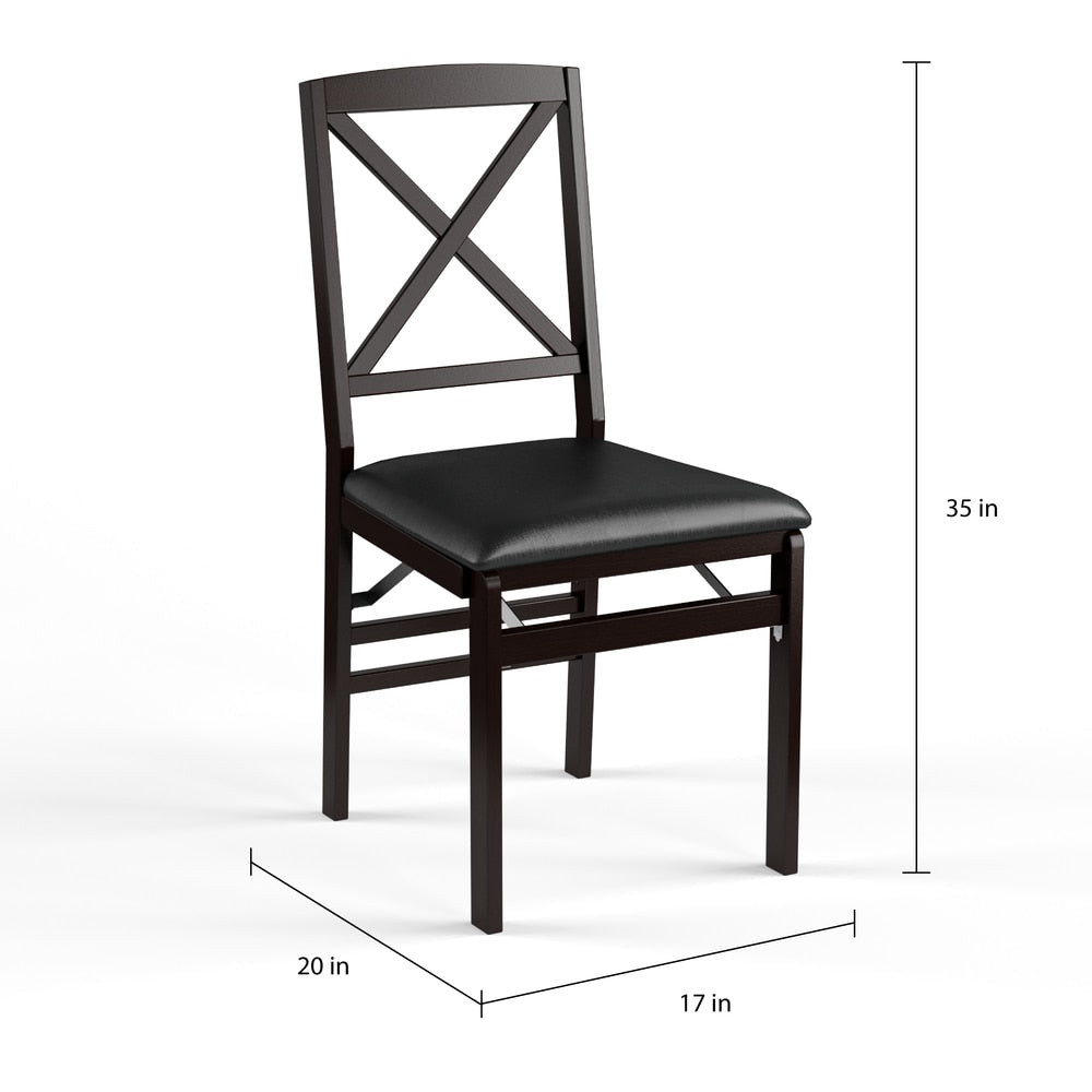 Sedia pieghevole Porch &amp; Den Espresso (set di 2)
