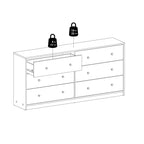 Cassettiera doppia Zoe a 6 cassetti Porch &amp; Den