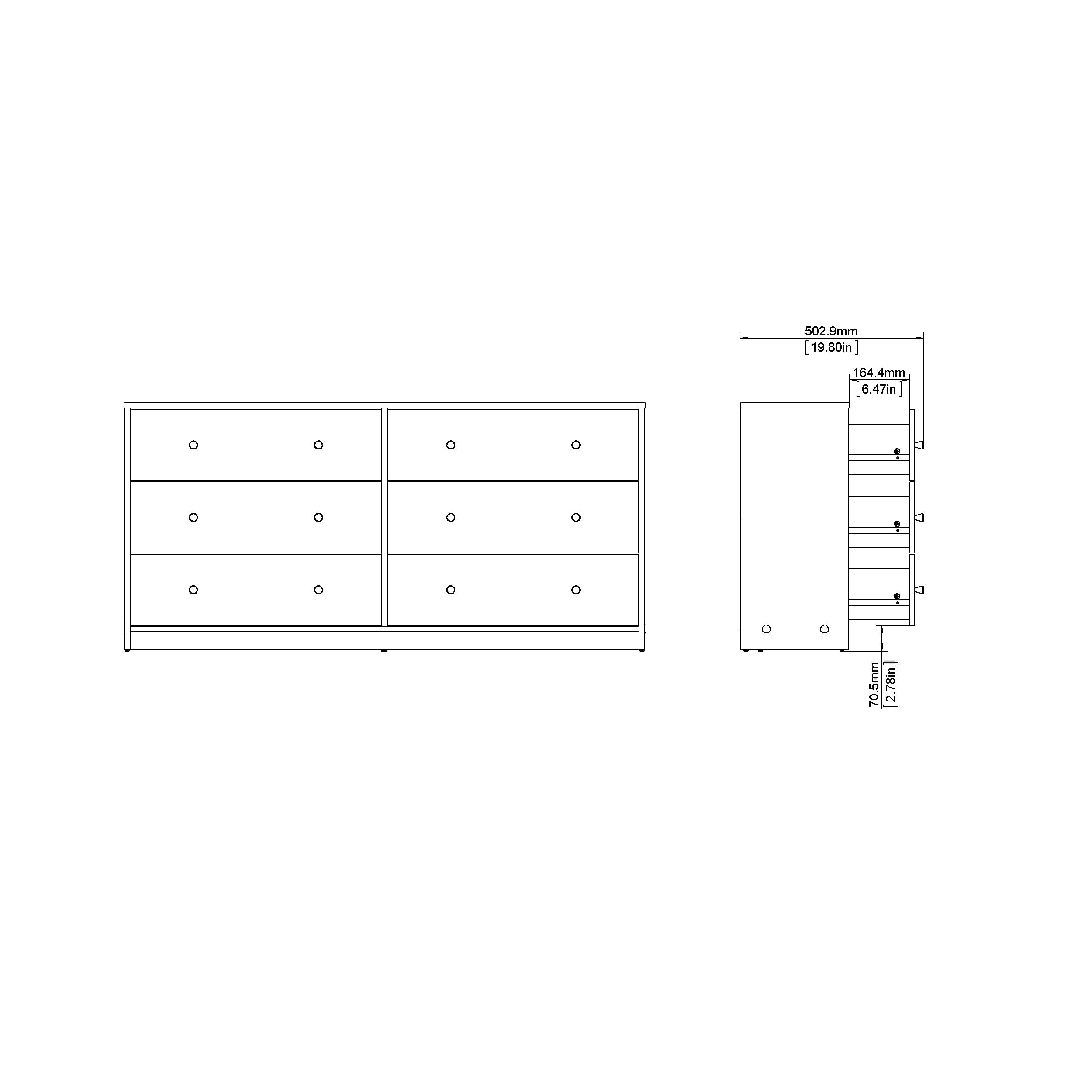 Cassettiera doppia Zoe a 6 cassetti Porch &amp; Den