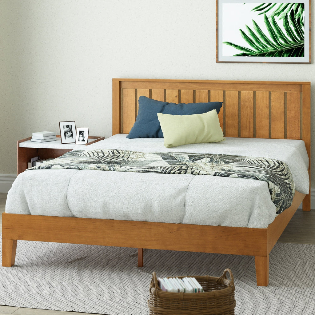 Priage di ZINUS Struttura letto con piattaforma in legno di pino rustico Deluxe