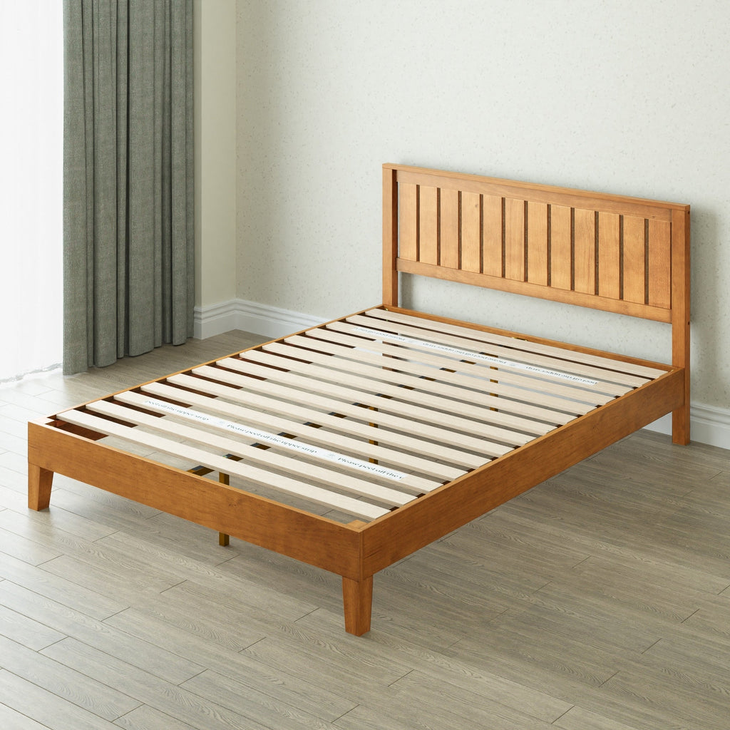 Priage di ZINUS Struttura letto con piattaforma in legno di pino rustico Deluxe