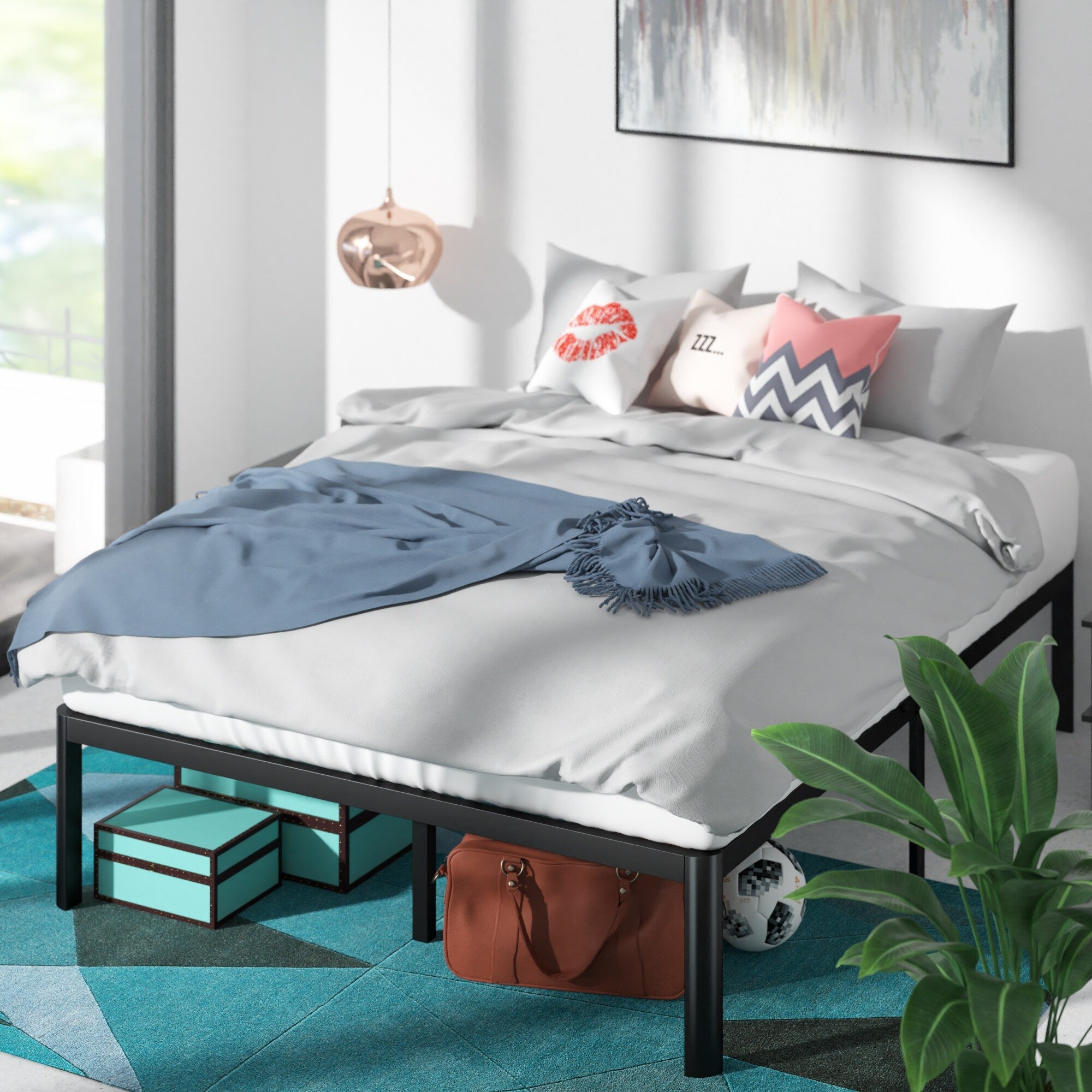 Priage di Zinus Letto con piattaforma in metallo da 16 pollici